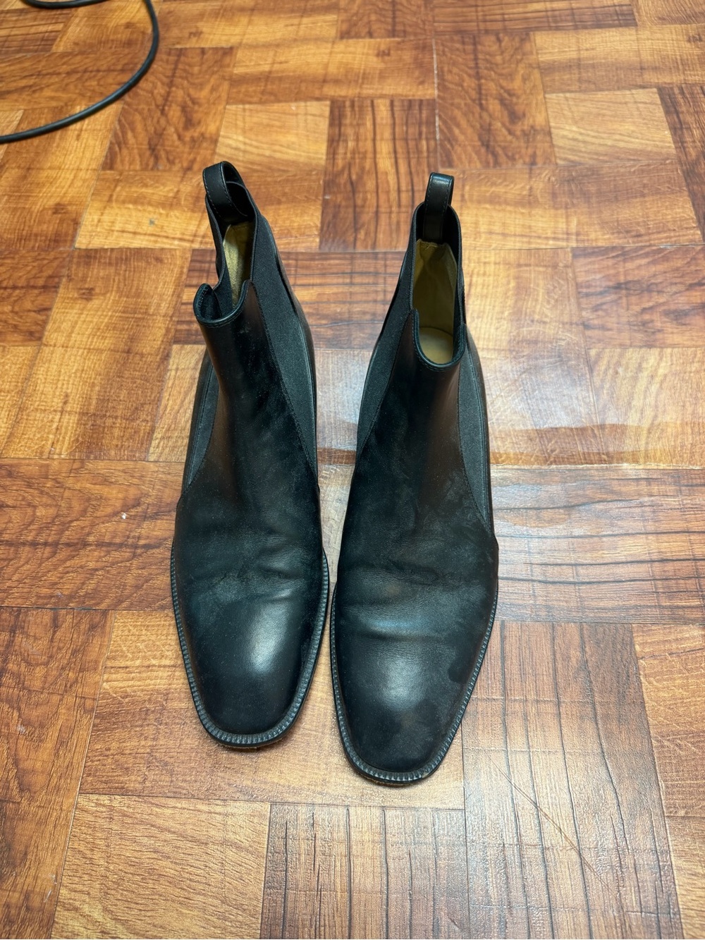 Black Chelsea Boots - Sleek Slip-On Dress Boots